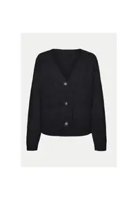 Cardigan dama - 304511066 - Poliester reciclat/Poliester - Negru - Negru