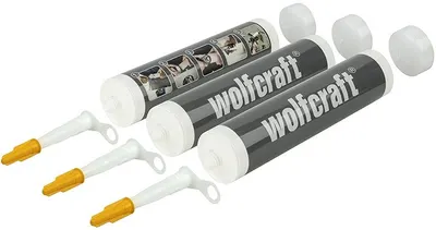 Cartuș pentru material de etanșare Wolfcraft - Gol, 0,31 l, 3 bucăți