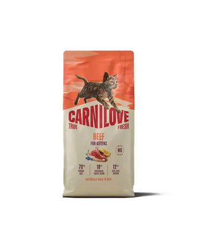 CARNILOVE True Fresh Cat Beef Kittens 6 kg hrană pisoi, cu vită