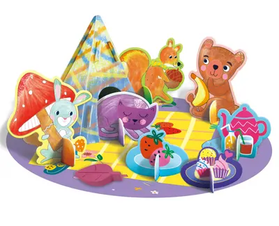 Kit de activitati cu creioane colorate - La picnic