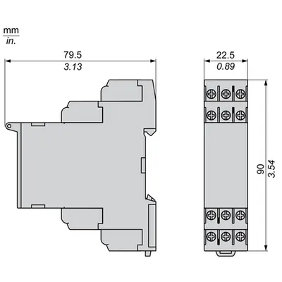 Zelio Control RM22 -releu pt control nivel - 1OF - 380 la 415Vca