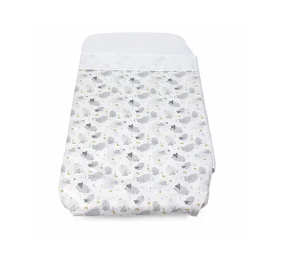 Set lenjerie patut Chicco Next2Me Forever, Grey Sheep, 0luni+