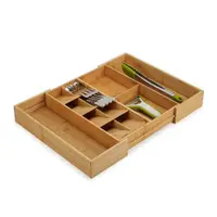 Organizator de tacâmuri în culoare naturală ajustabil din bambus 32 x 40 cm DrawerStore Bamboo – Joseph Joseph