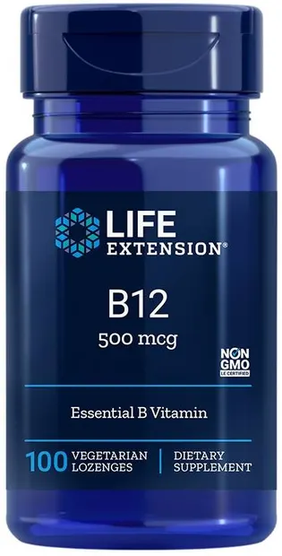 Vitamin B12, 500 mcg, 100 vege tablete de supt, Life Extension