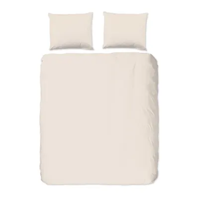 Lenjerie de pat bej din bumbac ranforcé pentru pat dublu/extinsă 200x220 cm Uni – Good Morning