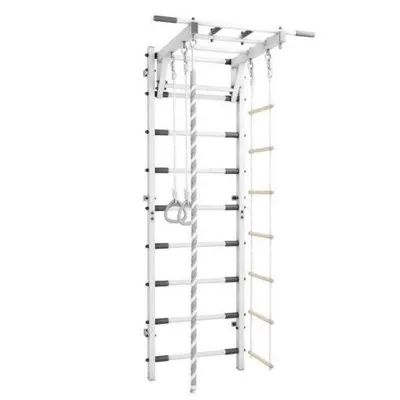Adulți Fitness Spalier Gimnastică Bare Tracțiuni Trick Alb Metal