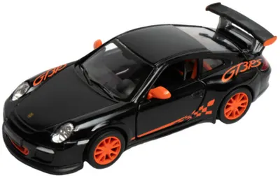 Mașinuță metalică Kinsmart - Porsche 911 GT3 RS 2010, 1:36, neagră