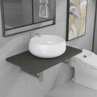 Gossi set mobilier de baie, 2 piese, gri, ceramica