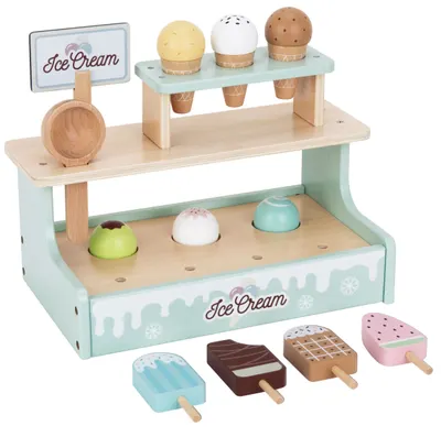 Set din lemn Tooky Toy - Magazin de inghetata