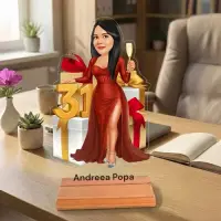 Caricatura Aniversare - Statueta Personalizata tip Trofeu