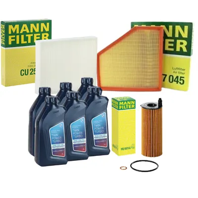 Pachet Revizie Ulei BMW + Filtre Mann pentru BMW Seria 2, Seria 3, Seria 4; F23, F30, F31, F34 GT, F36; 230i, 320i, 420i - tip motor B48