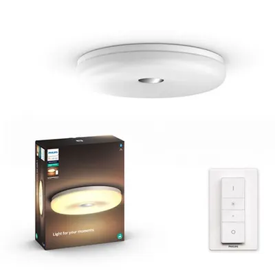 Plafoniera/Aplica tavan Philips HUE Struana Alb bec LED si intrerupator dimabil inclus