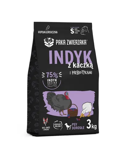 PAKA ZWIERZAKA Seventh Heaven Mancare pentru caine, cu curcan si rata S 3kg