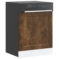 vidaXL Panou pentru mașină de spălat vase Stejar afumat 60x1,5x57 cm lemn prelucrat