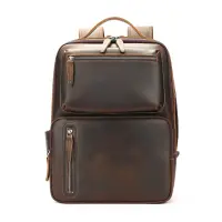 Rucsac pentru barbati, Mael GT3327, piele naturala, Maro
