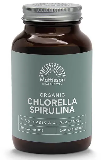 Organic Chlorella Spirulina, 240 tablete , Mattisson Healthstyle