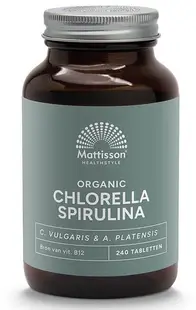 Organic Chlorella Spirulina, 240 tablete , Mattisson Healthstyle