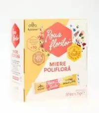 Miere poliflora, 1 plic x 15 g, Apidava