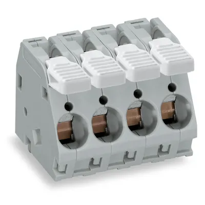 PCB terminal block; lever; 16 mm²; Pin spacing 10 mm; 3-pole; CAGE CLAMP®; 16,00 mm²; gray