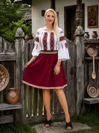 Set traditional format din ie si fusta 47
