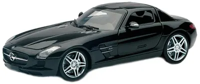 Mașină din metal Newray - Mercedes Benz SLS Coupe AMG, negru, 1:24