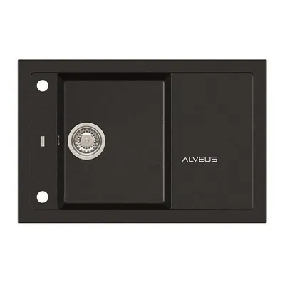 Chiuveta bucatarie compozit cu picurator negru carbon Alveus Formic 30
