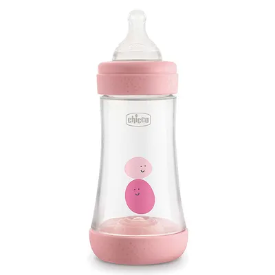 Biberon Chicco - Perfect 5, 240 ml, pentru fete