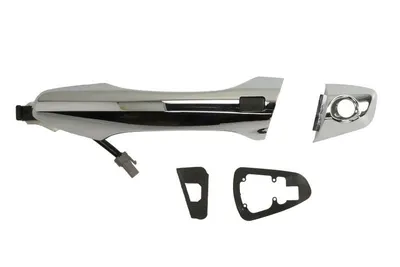 Maner usa Stanga Fata potrivit HYUNDAI SANTA FE III DM 2012-2015 - (exterior, cu gaura pentru incuietoare; crom; sistem "smart entry"/"intrare