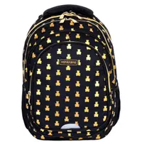 Ghiozdan cu 3 compartimente, AstraBag, Golden Teddy