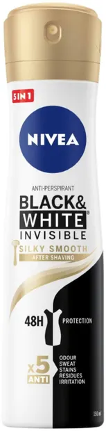 Nivea Spray deodorant Black & White, Silky Smooth, 150 ml