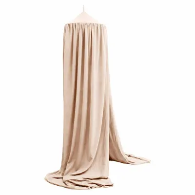 Baldachin pentru copii Ikonka Beige Boho, tip cort tipi de suspendat, include set complet pentru montaj, inaltime totala 280 cm
