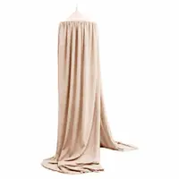 Baldachin pentru copii Ikonka Beige Boho, tip cort tipi de suspendat, include set complet pentru montaj, inaltime totala 280 cm