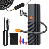 Compresor auto portabil 12V, manometru, negru