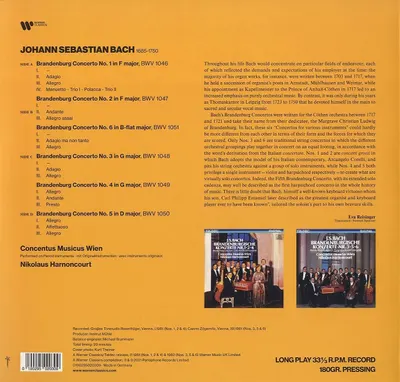 Johann Sebastian Bach: Brandenburg Concertos Nos. 1-6 - Vinyl