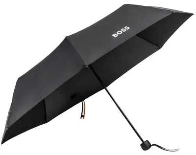 Umbrelă Hugo Boss Iconic - Mini, neagră