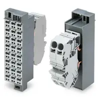 Common potential matrix patchboard; Marking 1-24; with 2 input modules incl. end plate; Color of modules: gray; Numbering of modules arranged vertically; for 19 racks; Slimline version; 2,50 mm²; dark gray