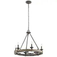 Corp de iluminat suspendat, lustra Taulbee 6 Light Chandelier