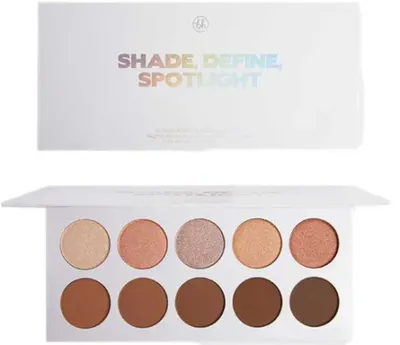 BH Cosmetics - Paletă de conturare Spotlight, 10 culori