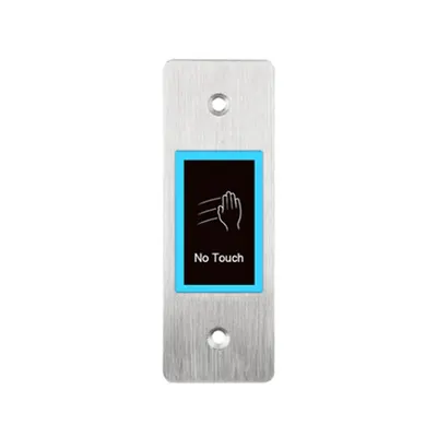 Buton cerere iesire cu LED de stare bicolor EBUTTON 1-X, NO/COM/NC, temporizare, fara contact, ingropat