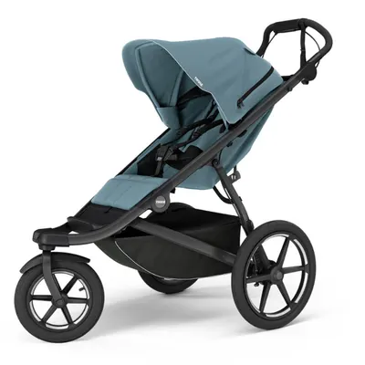 Carucior Thule Urban Glide 3 all-terrain cu prinderea hamului magnetica, Mid Blue