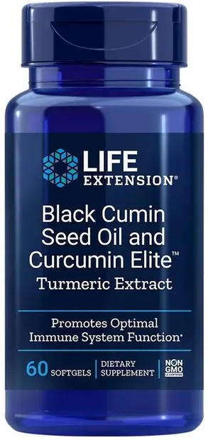Black Cumin Seed Oil and Curcumin Elite, 60 capsule gelatinoase moi, Life Extension
