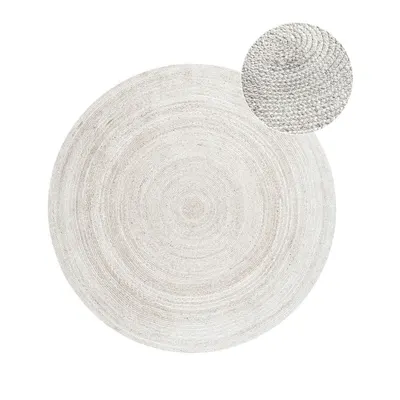 Covor alb reversibil/țesut manual rotund din iută ø 140 cm Braided – Hanse Home