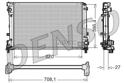 Radiator apa racire motor ABARTH 500 595 695, 500C 595C 695C 1.4 dupa 2008
