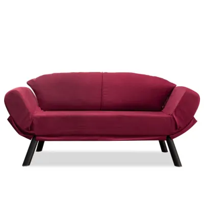 Canapea extensibila GENZO, 2 locuri, bordo, 177x75x87 cm