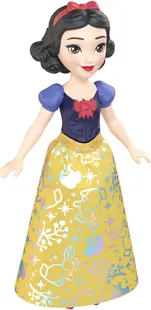 Păpuşă Disney Princess - Albă ca Zăpada, într-o rochie galben-albastră și o panglică roșie, 9 cm