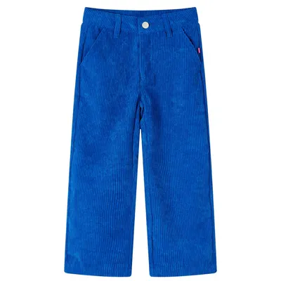 Pantaloni pentru copii, velur, albastru cobalt 104