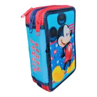 Penar cu 3 compartimente, echipat, 45 piese, multicolor, Mickey Mouse Engros