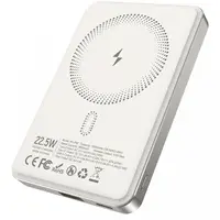 Baterie Externa Wireless BWOO BO-P82, 10000mAh, 22.5W, PD + FQI, 1 x QI - 1 x USB-C, Alba