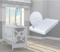 Pătuț Bambino Casa - Tre Orsetti Grigio + cadou saltea Primavera Baby Luxe