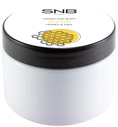 SNB Professional Scrub pentru mâini și corp cu sare de Himalaya, miere și lapte, 300 ml